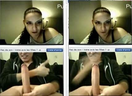 Branco Dotado Fazendo Sexo Virtual Na Webcam